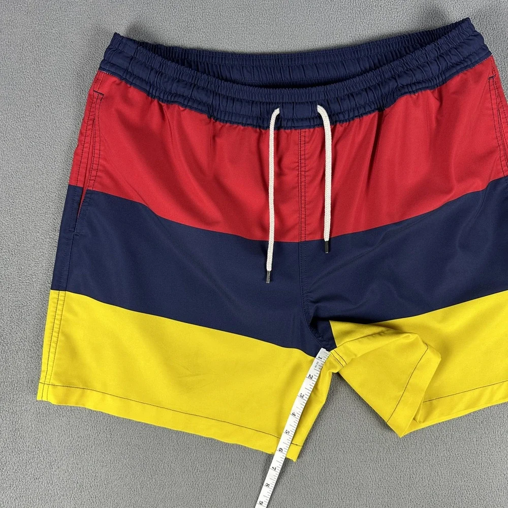 Polo Ralph Lauren Swim Trunks Shorts Large Blue Yellow Beach Volleyball Colorful